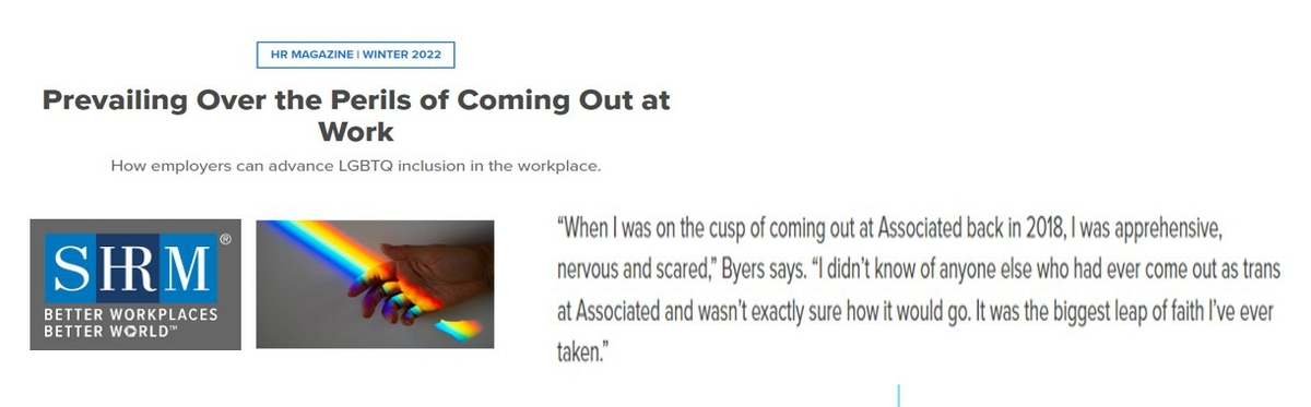 HR Magazine shares How employers can advance LGBTQ inclusion in the workplace