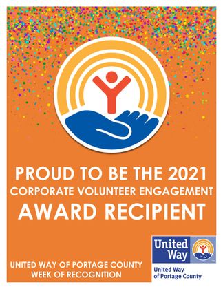 United Way of Portage County recognizes Associated Bank with the 2021 Corporate Volunteer Engagement Award