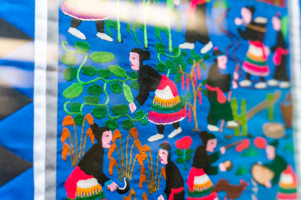 For thousands of years, Hmong people have created paj-ntaub (pronounced “pahn-dow”), or flower cloths, as a way to tell the stories of their culture and history. 
