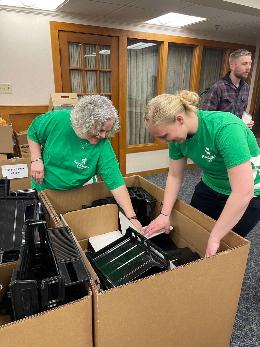 Office supplies were available for local nonprofits. 