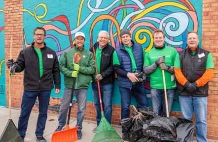Associated Bank leaders participated in a variety of clean-up activities
