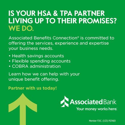 Associated Bank moves up to #13 in the nation’s top 20 largest HSA providers 