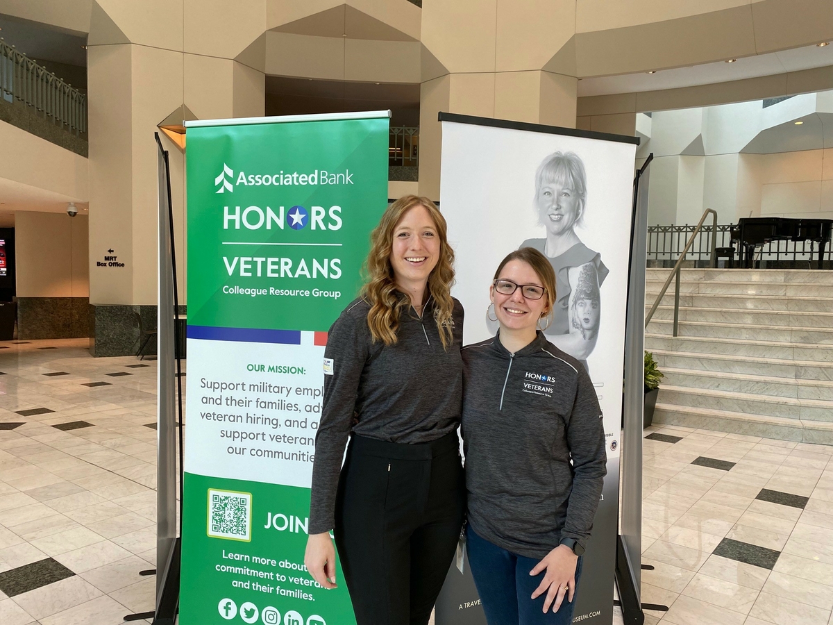 Mallory Lepkowski, Veterans Colleague Resource Group and Alorah Mence, Veteran