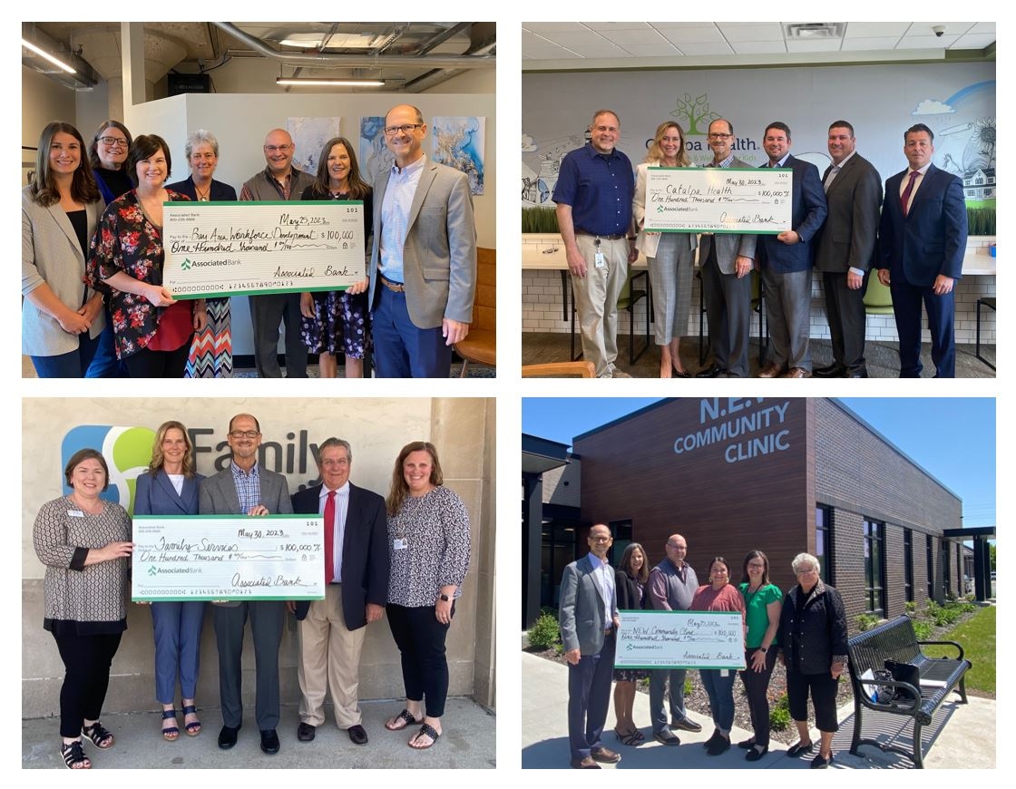 Associated Bank contributes $100,000 investment each to four nonprofits in Northeast Wisconsin    