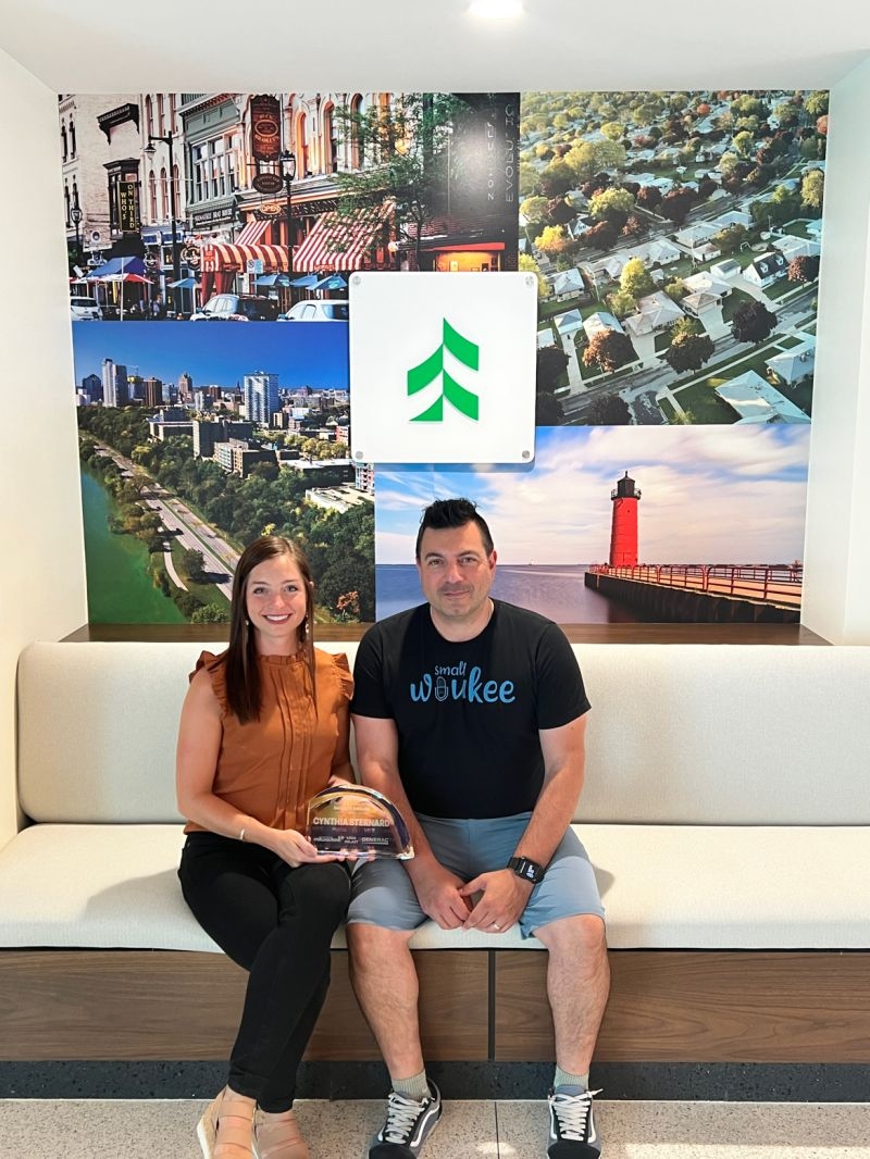 Cynthia Sternard from Associated Bank was recognized with a MKE Tech Community Impact Award