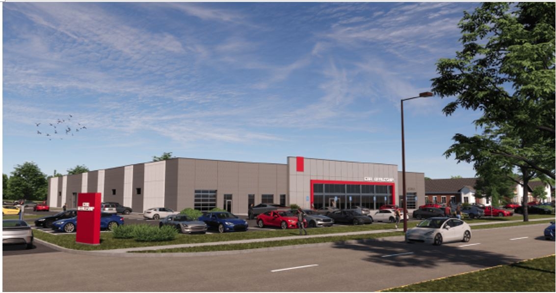 New proposed Tesla Sales & Service Center in Buffalo Grove, Ill.