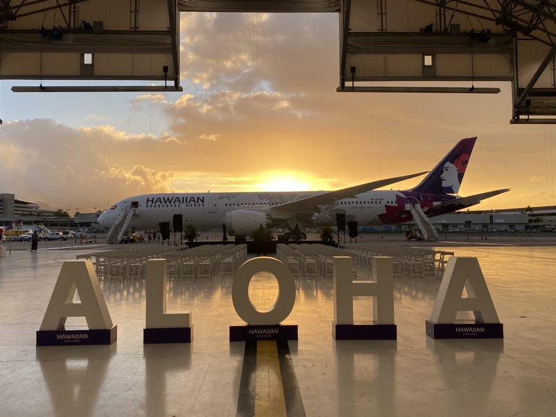 Welcoming Kapuahi, Hawaiian Airlines' first Boeing 787
