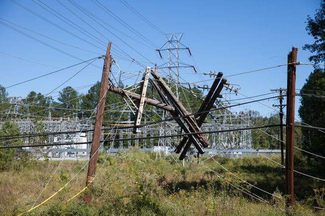 Damage in the Carolinas from Hurricane Matthew