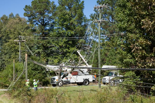 Damage in the Carolinas from Hurricane Matthew