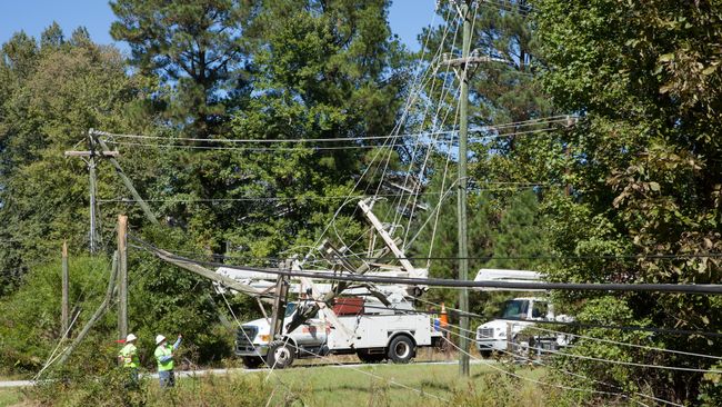 Damage in the Carolinas from Hurricane Matthew