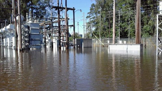 Substation flooding hampers restoration efforts
