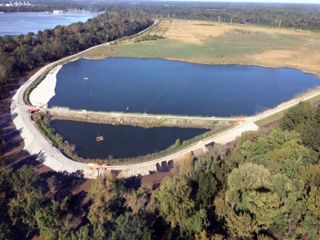 Aerial Photo of the H.F. Lee Coal Ash Basin