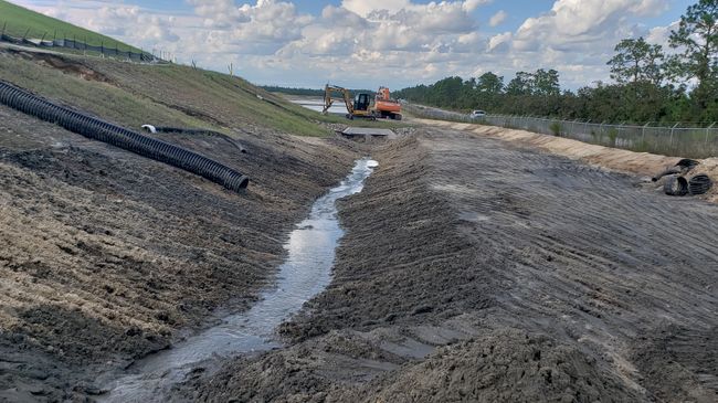 Sutton landfill repair work underway in the wake of Hurricane Florence. Photo uploaded Sept. 19, 2018.