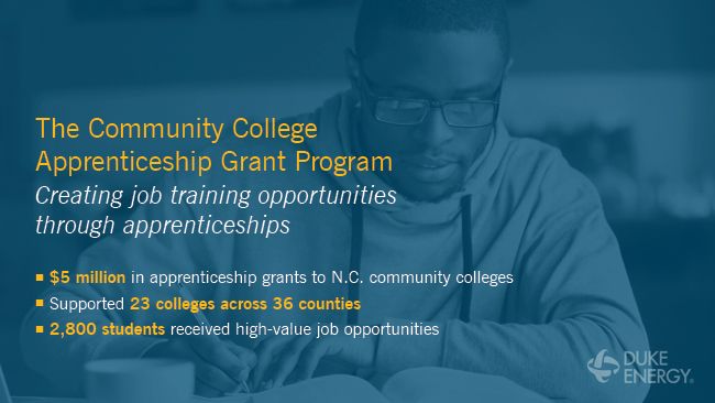 Duke Energy creates job training opportunities through $900,000 in grants to North Carolina community colleges