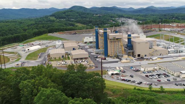 Asheville Combined Cycle Station 60-Second Drone Video