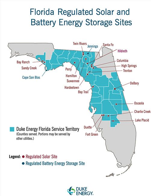 Florida Regulated Solar and Battery Energy Storage Sites