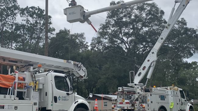 Los esfuerzos de restauración de Duke Energy Florida se intensifican en las áreas más afectadas por el huracán Idalia