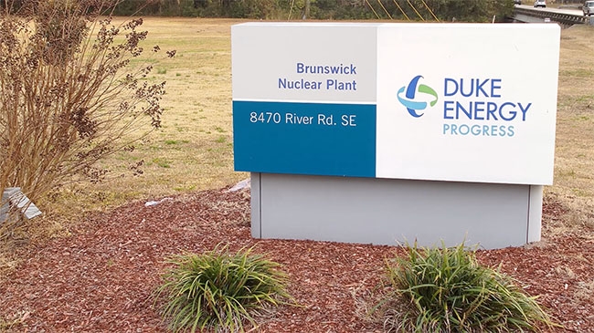 Brunswick sign and plant B roll