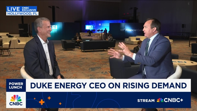 Duke Energy CEO and president Harry Sideris on CNBC | Nov. 10, 2025