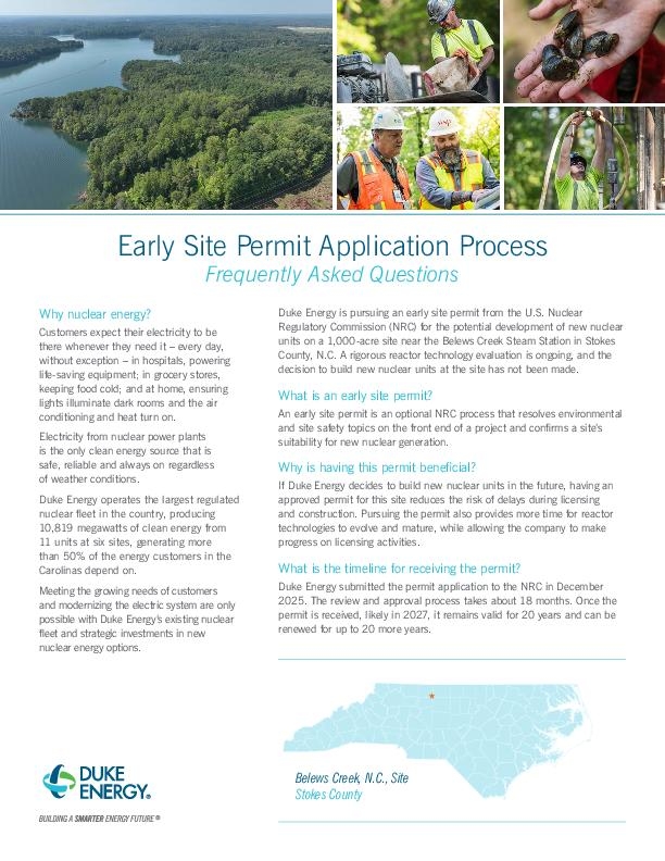 Early Site Permit Application FAQs