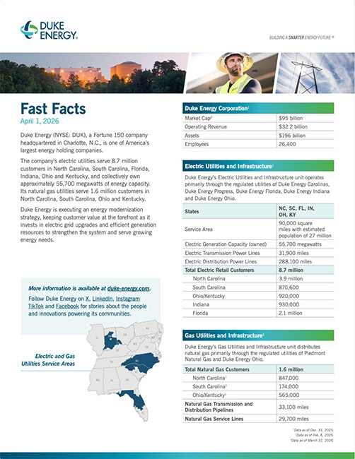 Duke Energy Fast Facts