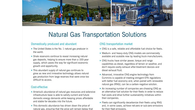 Natural Gas Transportation Solutions