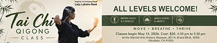 Tai Chi banner - martial arts museum