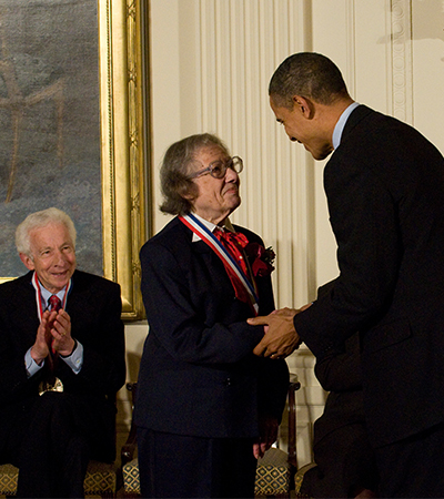 President Barack Obama presented Esther Conwell with the National Medal of Science in 2010.