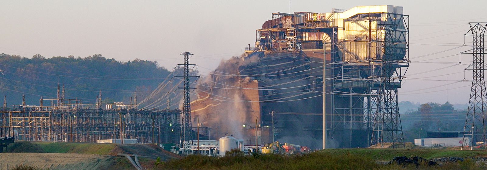 Video: Old Dan River power plant imploded