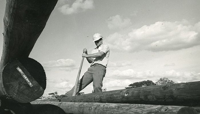 James Haugabrook Jr. was the first person to identify this 1976 photo of Jerry Beard working at Florida Power's Wildwood Warehouse in Wildwood, Fla. "He is adjusting this pole pile so that he can sort that pole out to be picked up by a crane." Other contributions came in from eagle-eyed readers Charlotte Adkins, Lori Allen, Don Seijas and Brant Cannon. 20160615lumber