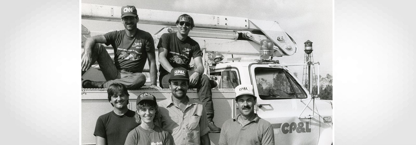 Retro photos: Restoring power after Hurricane Hugo