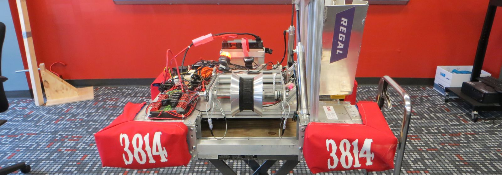 It whirs. It spins. The PiBotics robot can pull itself up