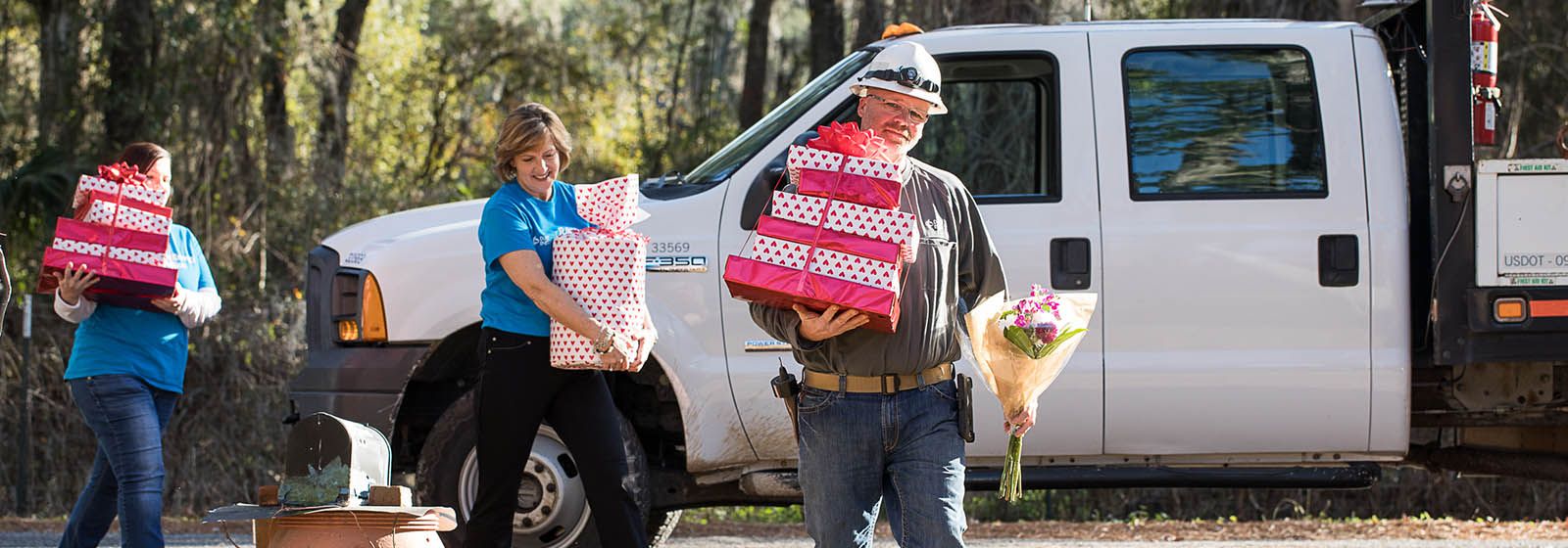 A sweet surprise for a couple in their 90s
