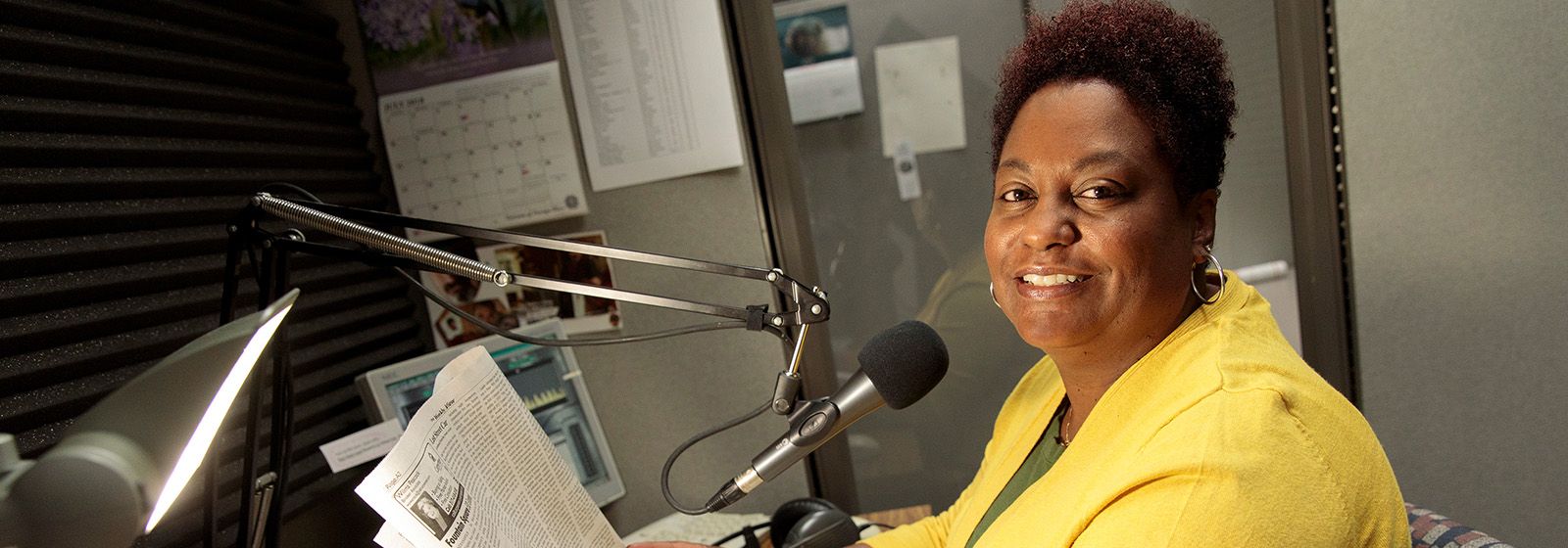 A soothing voice on the radio to visually impaired