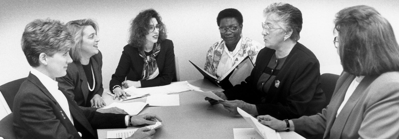 Retro photos: At the conference table
