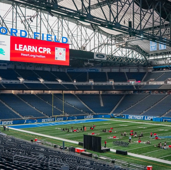 American+Heart+Association+CPR+Training+Event+on+Ford+Field