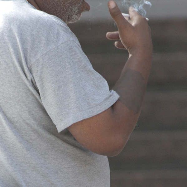 Man+smoking+outside