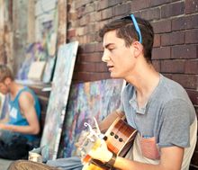 First Friday Street Musician - Crossroads Arts District