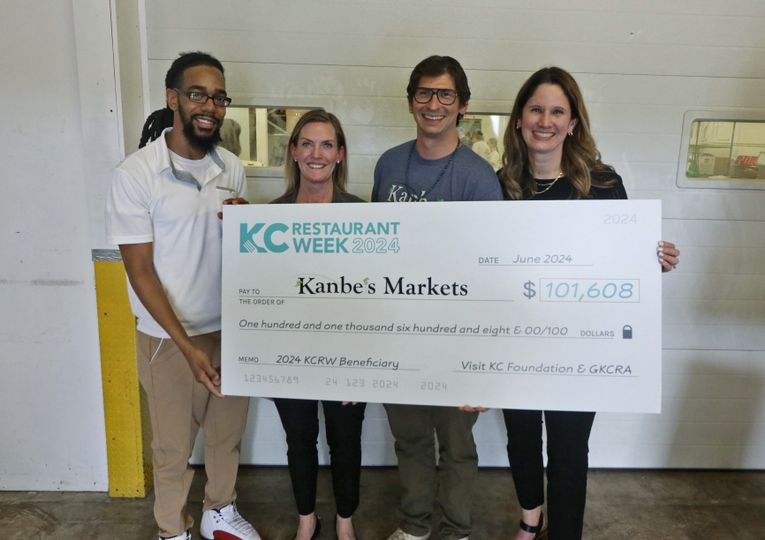 Kansas City Restaurant Week check presentation with Kanbe's Markets