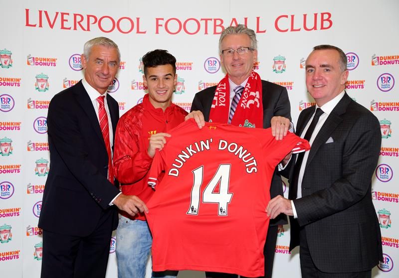 Pictured: Ian Rush, Philippe Coutinho, Nigel Travis, Ian Ayre