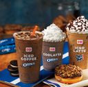 Dunkin' Donuts Oreo Iced Coffee Oreo Coolatta and Chips Ahoy Iced Latte    (2)
