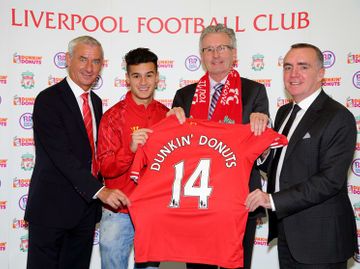 Pictured: Ian Rush, Philippe Coutinho, Nigel Travis, Ian Ayre