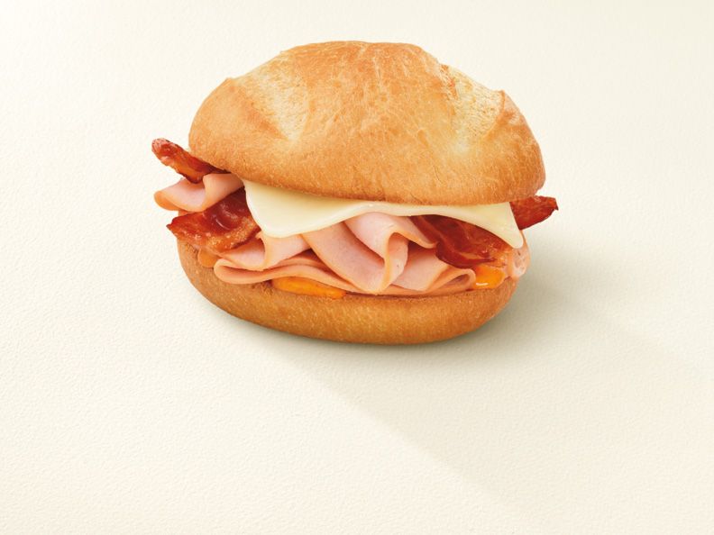 Turkey Cheddar and Bacon Bakery Sandwich
