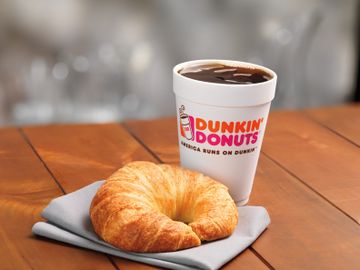 Croissant and DD Coffee