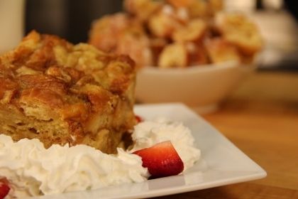 Dunksgiving Desert: Snickerdoodle Croissant Donut Bread Pudding