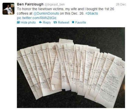 Dunkin’ Fans Perform #26Acts of Kindness in Honor of Newtown