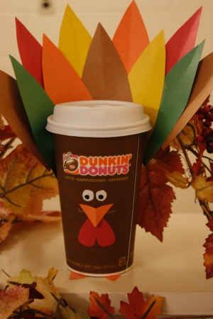 Crafting Runs on Dunkin’: DIY Thanksgiving Turkey Latte Cup