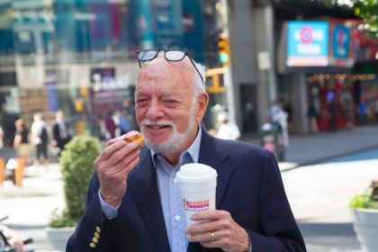 Dunkin’ Donuts Unveils New Digital Billboard in Times Square with Help of Broadway Producer and Director Harold “Hal” Prince