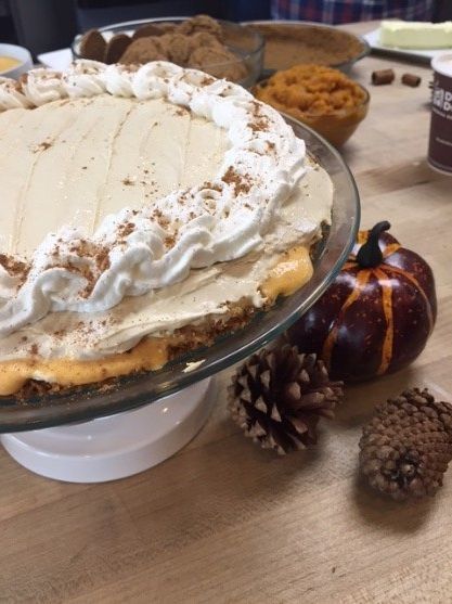 No Bake Pumpkin Cheesecake Latte Pie