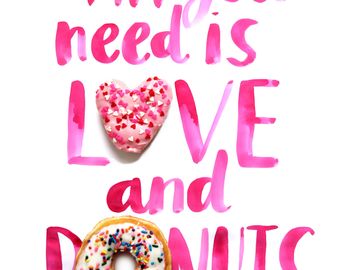 Love & Donuts  For iPhone 6 Plus